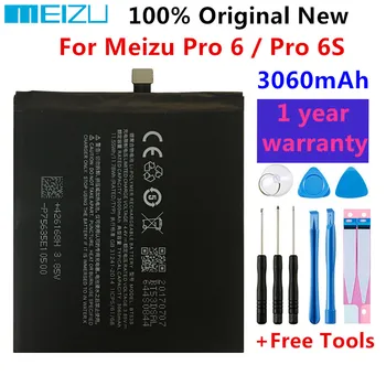 100% Originalas Nauja Meizu Pro 6 Baterija 3000mAh Suderinama Pro 6S Mobiliojo Telefono Batterie BT53 BT53S