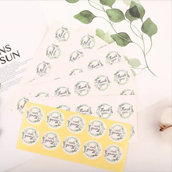 1000pcs/Daug Fantastinis lipniosios etiketės Kawaii Gėlių Žolės kraft rankų darbo etikečių popieriaus savarankiškai antspaudas ačiū etiketės