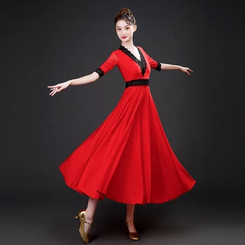 2022 Naujausias Moterys Sportinių Šokių Suknelė Valsas Suaugusiųjų Šiuolaikinės Kamuolys Kostiumai Tango, Rumba Kostiumai