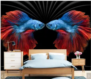 3d tapetai pasirinktinius nuotraukų freskos HD iškilumo modernus retro asmeninį spalva žuvų fone kambarį tapetai, sienų ir 3 d
