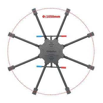 8-Ašies T1050 FPV Drone Rėmo Rinkinį 10505mm Skėtis, Sulankstomas Octcopter Anglies Pluošto Rėmas aerofotografija Sraigtasparnis Drone