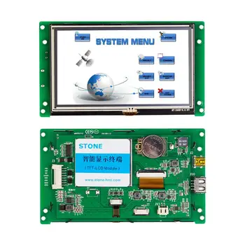 AKMENS 5.0 Colių HMI Protingas TFT LCD Ekranas Modulis su RS232/RS485, naudojami pramonėje