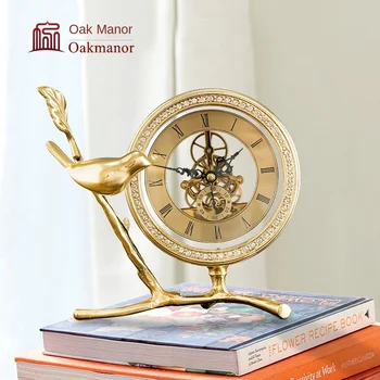 American high-end gryno vario paukščių stalo laikrodis papuošalai Europos varinių laikrodis namų kambarį laikrodis Stalinis Laikrodis