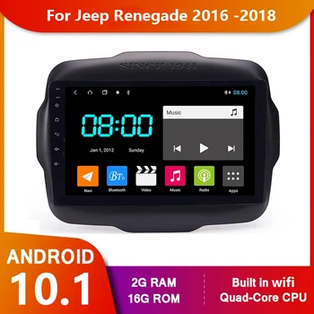 Android 11 1024*600 Quad Core Car DVD GPS Navigacijos Grotuvas Deckless Automobilio Stereo Jeep Renegade 2016-2018 Radijo Headunit
