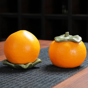 Apelsinų Arbata Skardinės Keramikos Mažų Maisto Sandarios Skardinės Namų Ūkių Modeliavimas Vaisių Papuošalai Karoliai Aromaterapija Laikymo Dėžutė Saldainių Dėžutėse
