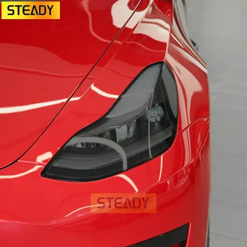 Automobilių Žibintų Apsauginės Plėvelės Žibintai Atspalviu užpakalinis žibintas Skaidrus Rūkyti Juoda TPU Įklija, Tesla Model 3 2021 Priedai