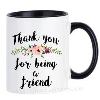 Ačiū už tai, kad Draugas, Puodeliai, Arbata, Pienas, Kava Mugen Kelionės Puodeliai Gimtadienio Dovanos Drinkware Stalo Coffeeware Namų Decal