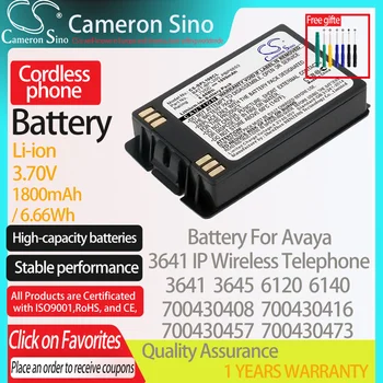 CameronSino Baterija Avaya 3641 IP Belaidžio Ryšio 3645 6120 6140 700430408 tinka Avaya 700430457 Belaidžius telefono Baterija