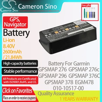 CameronSino Baterija Garmin GPSMAP 276 276c 296 376C 378 EGM478 100054300 tinka Garmin 010-10517-00 GPS, Navigatoriaus baterija