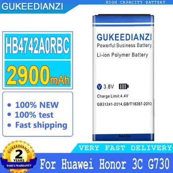 GUKEEDIANZI 2900mAh HB4742A0RBC HB4742A0RBW Už Huawei Honor 3C G630 G730 G740 H30-T00 H30-T10 H30-U10 H30 Telefono Baterija