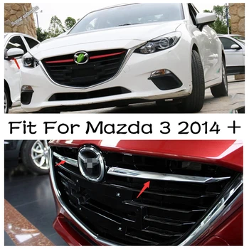 Lapetus Auto Bamperio Grotelės, Grotelės Padengti Apdailos 2VNT Tinka Mazda 3 2014 - 2016 Raudona / Blizga Stiliaus Pakeitimo Priedai