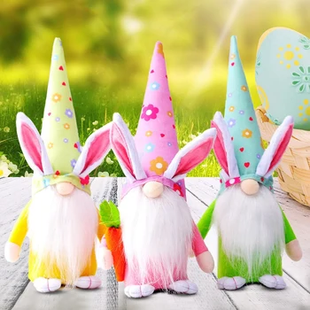LUDA Velykų Beveidis Gnome Triušis Lėlės Apdailos Namų Pavasario Katytė Puošybos Festivalis Šalies Namų Dekoro Namų