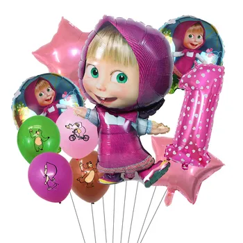 Mergaitė Ir Lokys Temą Folija Balionas Gimtadienio Tiekimą Namų Dekoro Latekso Ballon Vaikams Dovanų Baby Shower Vestuvių Dekoravimas