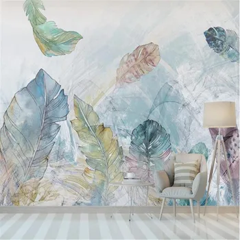 Milofi užsakymą Šiaurės minimalistinio abstrakti akvarelė line art mažų šviežių miegamojo sienos fone didelis tapetai, freskos