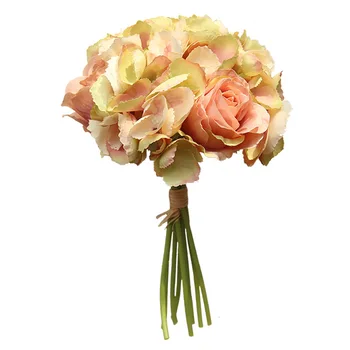 Modeliavimo Gėlių, Rožių Hydrangea Krūva Namų Puošybai Vestuvių Gėlių nuotaka rožių puokštė Kelio, vedančio Sienos Netikrą Gėlių
