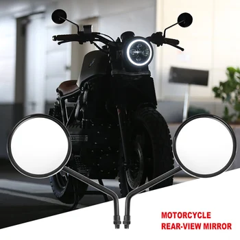 Motociklo Turas galinio vaizdo Veidrodžio Atspindintis Juoda Išgaubti Pusės Veidrodėlis 10mm Motociklą, Motorolerį Galinio vaizdo Veidrodėlis Moto priedai