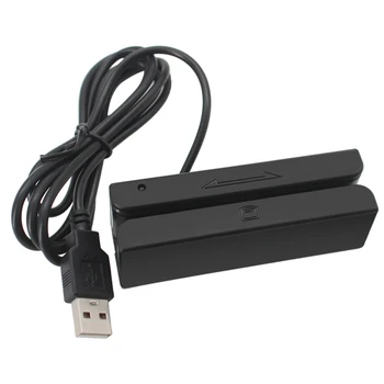 MSR90 USB Magnetinės Juostelės Kortelės Skaitymo Mašina Kortelių Skaitytuvas Juostele 3 Takelių Mini Hi-Co Swiper USB PC