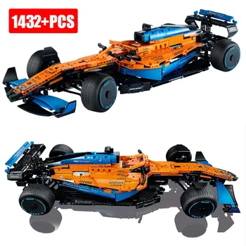 Naujas F1 Suderinama 42141 McLarens Formulė-Viena Lenktynių Automobilio Modelį Buiding Blokai Rinkiniai Miesto Transporto SS Plytų Žaislai Vaikams Dovanų