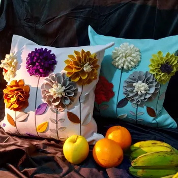 Naujas rankų darbo Pagalvėlė Padengti Pagalvė kieta gėlių namuose, sofa-lova tekstilės suaugusiųjų vaikų mylėtojas grožio Dec didmeninė FG1379
