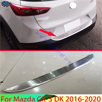 Nerūdijančio plieno galinio buferio apsaugos palangės ne skrynios dekoratyvinės plokštės pedalas, Skirtas Mazda CX-3 DK 2016-2020 m. 2018 m. 2019 m.