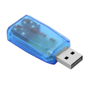 Nešiojamų Kompaktinių 3D Garso Korta USB 1.1 Mikrofono / Garsiakalbio Adapteris 7.1 CH Surround Sound for PC Kompiuteris, Nešiojamas kompiuteris