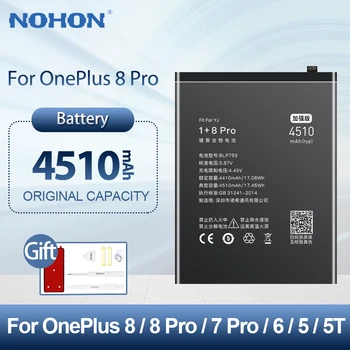NOHON Baterija OnePlus 8 Pro 1+ Vienas Plius Bateria Už OnePlus 7 6 6T 5 5T BLP699 BLP759 BLP761 BLP685 Baterijos Pakeitimas