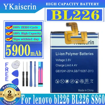 Originalus YKaiserin Nauji Aukštos Kokybės 5900mAh Lenovo BL226 Baterija Lenovo S860 Mobiliojo Telefono Batterij Sandėlyje
