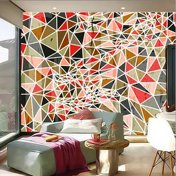 Populiariausių 3D didelės freskomis, Kaimo retro sofa nustatymas sienos spalvos gabalas TV nustatymas sienos papel de parede