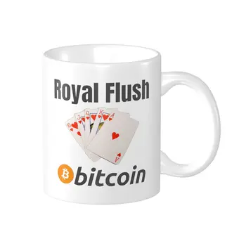 Promo Royal Flush - Bitcoin Originalus Racerback Tank Puodeliai Mielas Puodeliai PUODELIAI Spausdinti Juokinga Bitcoin alaus bokalai