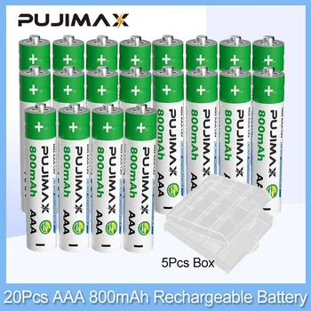 PUJIMAX 20Pcs Ni-MH Baterija 1.2 V AAA 800mAh Akumuliatorius, Skirtus Skaičiuotuvus Fotoblykstės Gamepads Elektroninės Svarstyklės