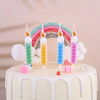 Su Gimtadieniu Tortas, Žvakės, Šalies Žvakės Prekių Tortas Topper Vaikams Džiaugtis Gimtadienio Dekoro Baby Shower