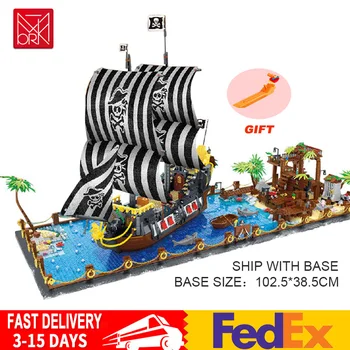 Suderinamas su Lego Grobis Bay SS Idėjų, Statyba Blokai Modelis Piratų Laivas Plytų Švietimo Žaislai, Burlaivis Vaikams Dovanos