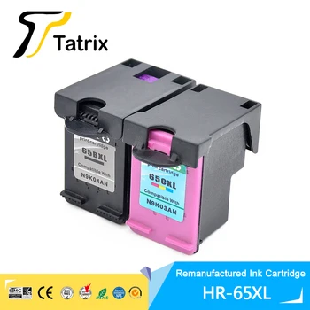 Tatrix 65XL 65 XL Premium Black Atnaujinta Spalvų Rašalinių spausdintuvų Rašalo Kasetė HP65 HP Deskjet 2000 3723 3755 2600 Spausdintuvui