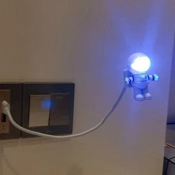 USB Naktį Šviesos diodų (LED) Astronautas Lempos, Stalo Lempos Lanksti LED naktinė lempa 5V Skaityti Lentelė, Šviesos, Erdvės Vyras Apdailos Lempa Nešiojamas kompiuteris