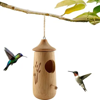 Už Medinių Hummingbird Namas Kabo Sūpynės Hummingbird už Wren Nuryti Žvirblis Namai Hummingbird