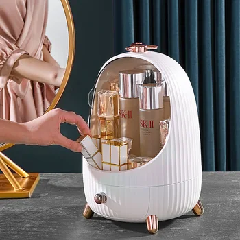 Šviesos Prabangos Stiliaus Kosmetikos Laikymo Dėžutė Makiažo Teptuku Kibirą Lūpų Dažai Akrilo Buitiniai Odos Priežiūros Produktus, Tualetinis Staliukas Stovas